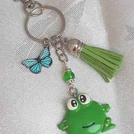 Gorgeous Frog Key Ring - Key Chain Bag Charm.