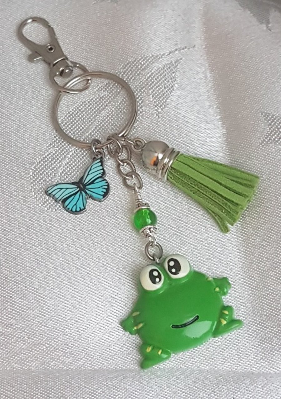 Gorgeous Frog Key Ring - Key Chain Bag Charm.