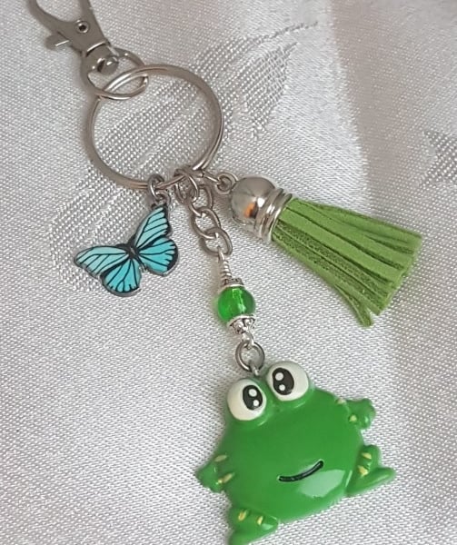 Gorgeous Frog Key Ring - Key Chain Bag Charm.