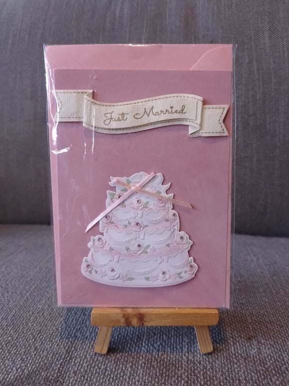 Wedding Cake celebration card handmade