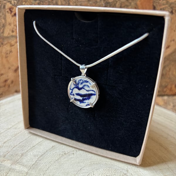 Handmade Pendant Necklace, Unique Eco Friendly Gifts, Sterling Silver, Christmas