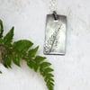 Silver Fern Leaf Pattern 2 Pendant Seconds Sunday