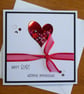 Embellished Heart Ruby Wedding Anniversary Card - 40th Anniversary - Image 5