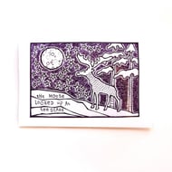 Moose and Stars Card - READY TO SHIP