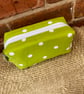 Lime Green Polka Dot Box Pouch - Image 2