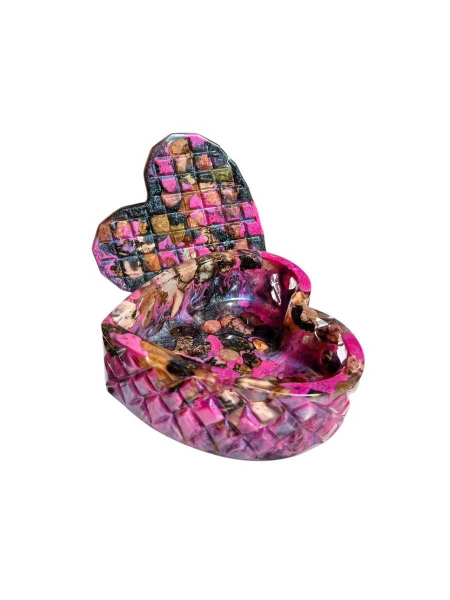 Rhodonite Spell-Heart Keepsake Box