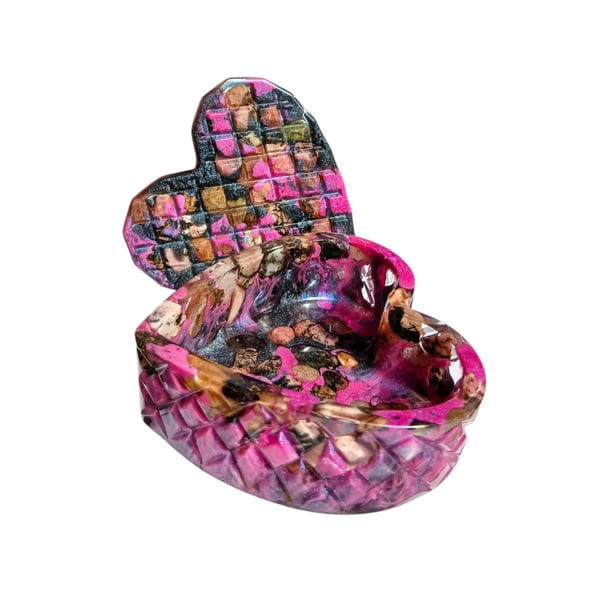 Rhodonite Spell-Heart Keepsake Box