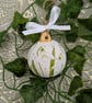 Snowdrop hand-painted Christmas ceramic bauble