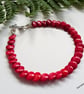 Eco Red Bamboo Coral Bracelet - Image 5