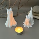 Handmade White Ghost Cats - Sitting or Standing - Halloween Decorations