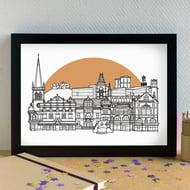 Wakefield Skyline Art Print