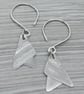 Silver Triangle Drop Earrings - Image 5