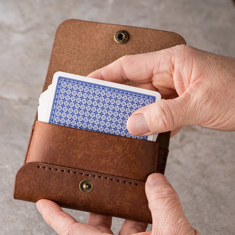 Handmade Leather Playing Card Case