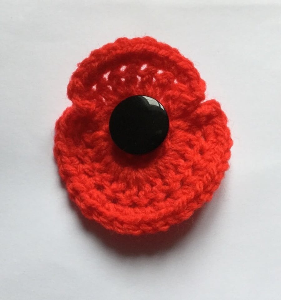 Crochet Remembrance Day Poppy