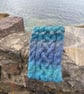 Hand knitted, lined headband featuring Celtic design ROCK POOL  - Image 4