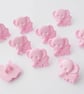 Pink elephant buttons for knitting and crochet 15mm
