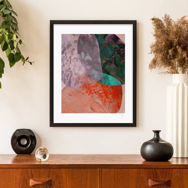 Watercolour Jewel Abstract Art Print