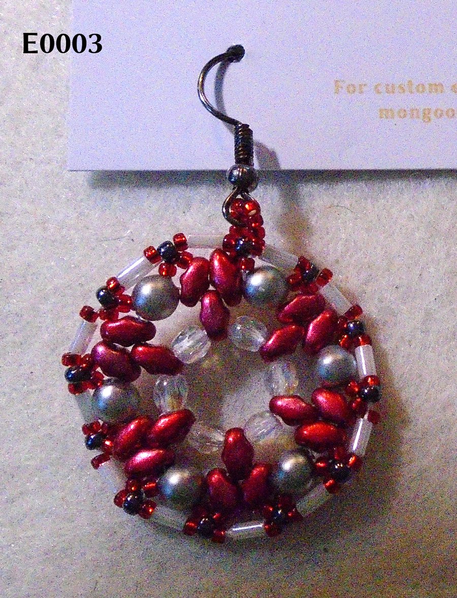 1920s-style bead earrings (customisable)