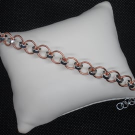 Linked haematite washer bracelet