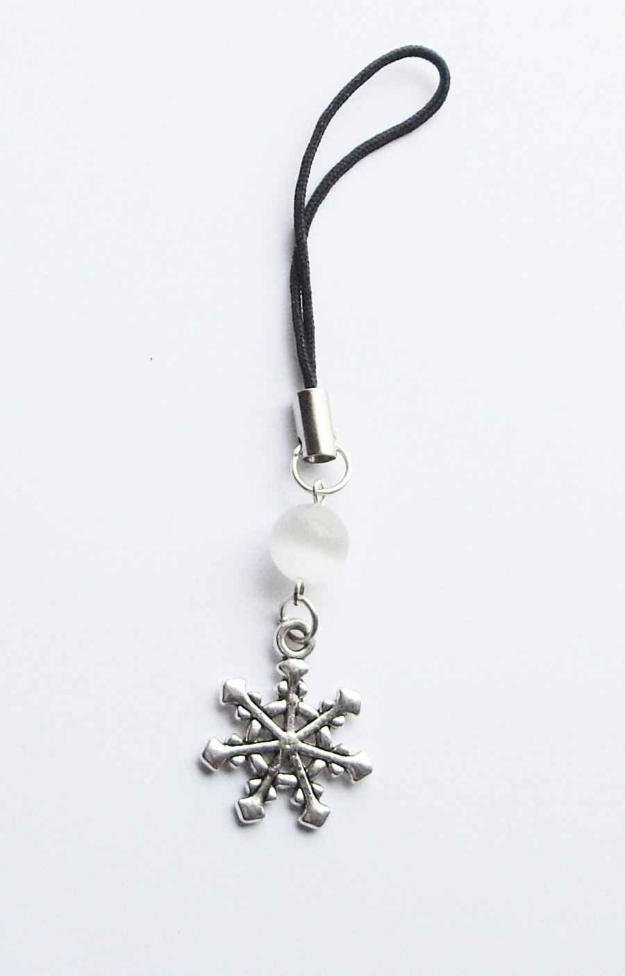 Snowflake and Gemstone 'Snowball' Bag or Phone Charm