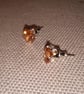 Golden yellow cubic zirconia studs - Image 3