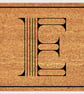 E Letter Door Mat - Monogram Letter E Welcome Mat - 3 Sizes