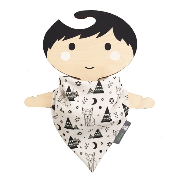 ORGANIC Baby Bandana Dribble Bib in GEO CATS & PYRAMIDS Gift Idea from BellaOski