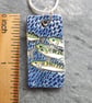 Handmade Ceramic Mackerel Pendant in blue - Image 4