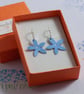Blue wildflower earrings - Image 3