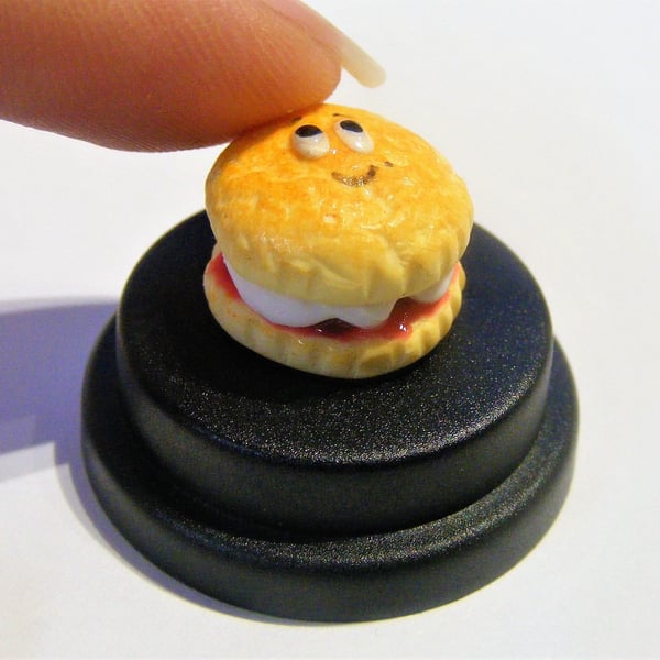 Pet Cream Scone, Cream tea, Scone with jam, Gift for baker, Cream and jam scone