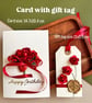 Personalised red rose bouquet birthday card romantic floral keepsake wife gift - Image 3