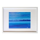 Blue Lake Original A4 Framed Painting