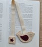 Hand stitched felt bird bookmark - Image 3