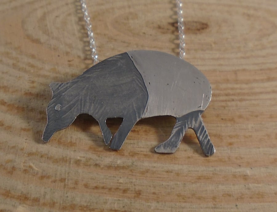 Sterling Silver Malaysian Tapir Necklace