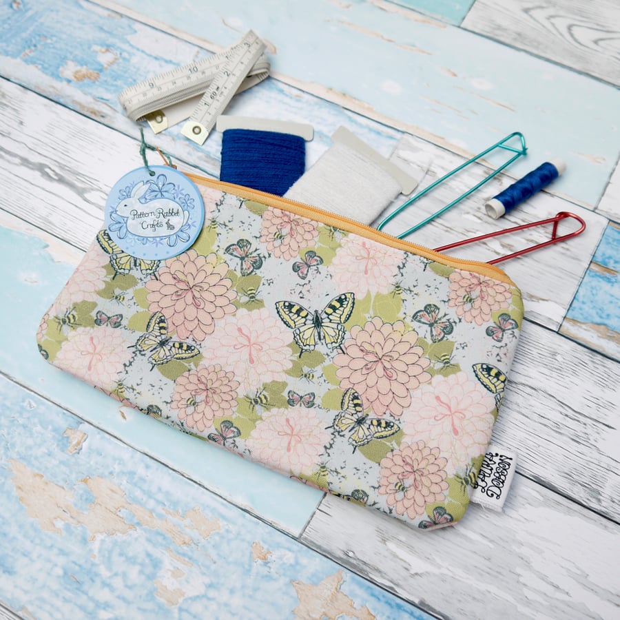 Butterfly Floral Zip Pouch