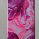 Pink silk miniature original encaustic art painting 