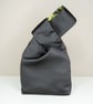 Reversible Japanese Knot Bag - Wisteria Pattern - Lined In Black Satin - Image 5