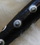 Hand painted black and silver spotty dotty needle grip tool for needle felting - Image 2