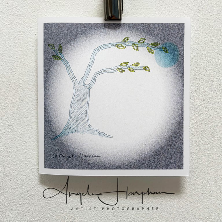 Blank Digital Art Card with Envelope - Sheltering Tree Spring
