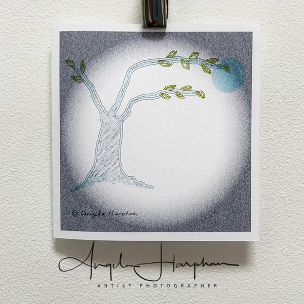 Blank Digital Art Card with Envelope - Sheltering Tree Spring