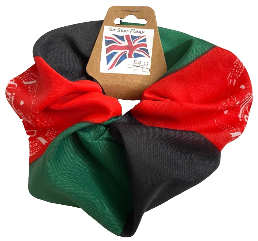 Afghanistan Afghan Flag Hair Scrunchie Scrunchies Accessory Band Elastic