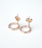 9ct solid gold circle stud earrings, hammered circle earrings, gold earrings - Image 7