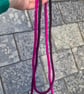 Wool Rope Necklace Sparkly Yarn Purples  - Image 2