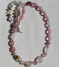 Watermelon Tourmaline Gemstone Chunky Beaded Necklace "Cherry Dayz" - Image 4