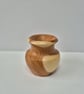 Decorative wood turned yew vase