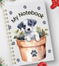 Pup in a Pot Wirebound Notebook - Image 1