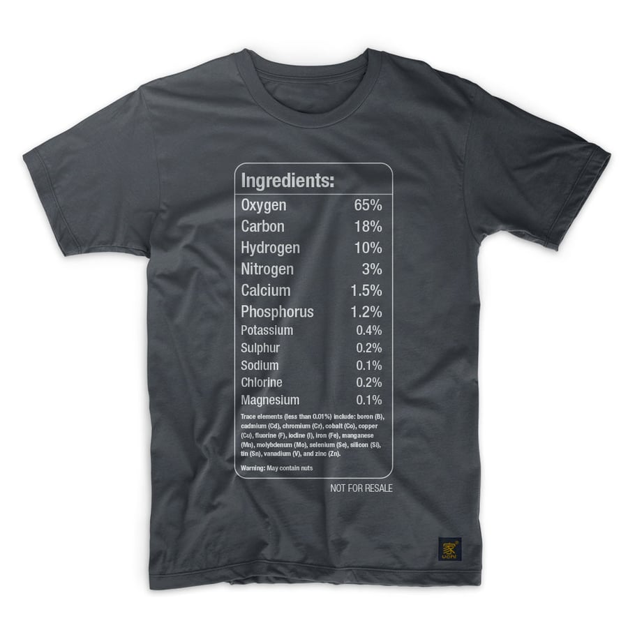 Chemical Elements of the Human Body men's T shirt