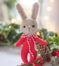 Christmas Bunny ornament, mini rabbit doll - Image 6