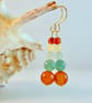 Mixed Gemstone Earrings In Autumn Shades - Handmade In Devon - Image 4