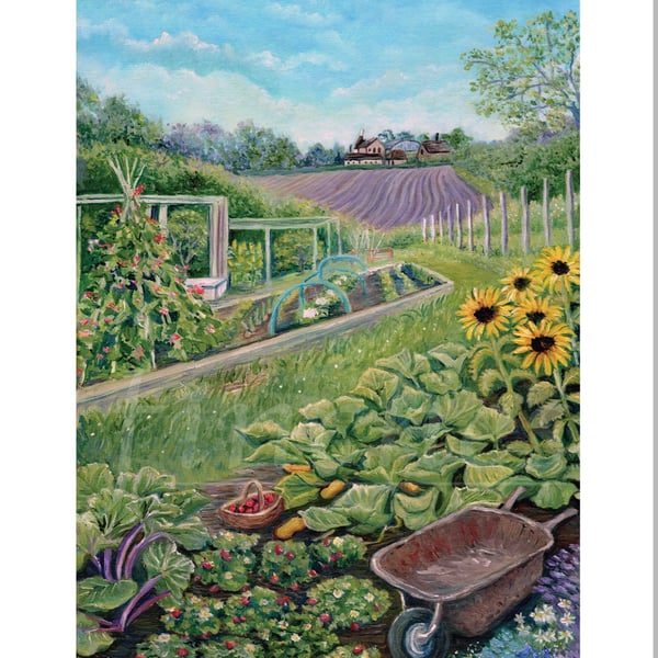 Escape to the Allotment - Blank Card